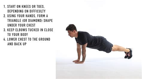 triangle pushups.
